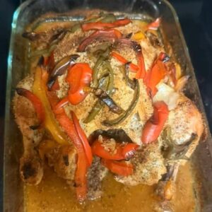 Baked Chicken Dinner Plate<br>(1 meat + 2 sides + bread)