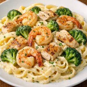 Alfredo Dinner Plate (Salad + bread)
