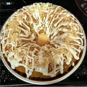 Lemon Crunch Bundt Cake With Golden Oreo Pieces